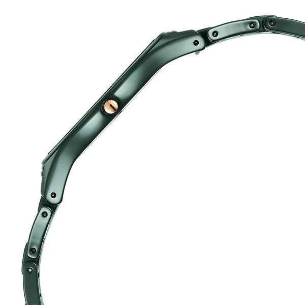 Titan Edge Ceramic Quartz in Glossy Green Dial Watch for Women NT2653QC06