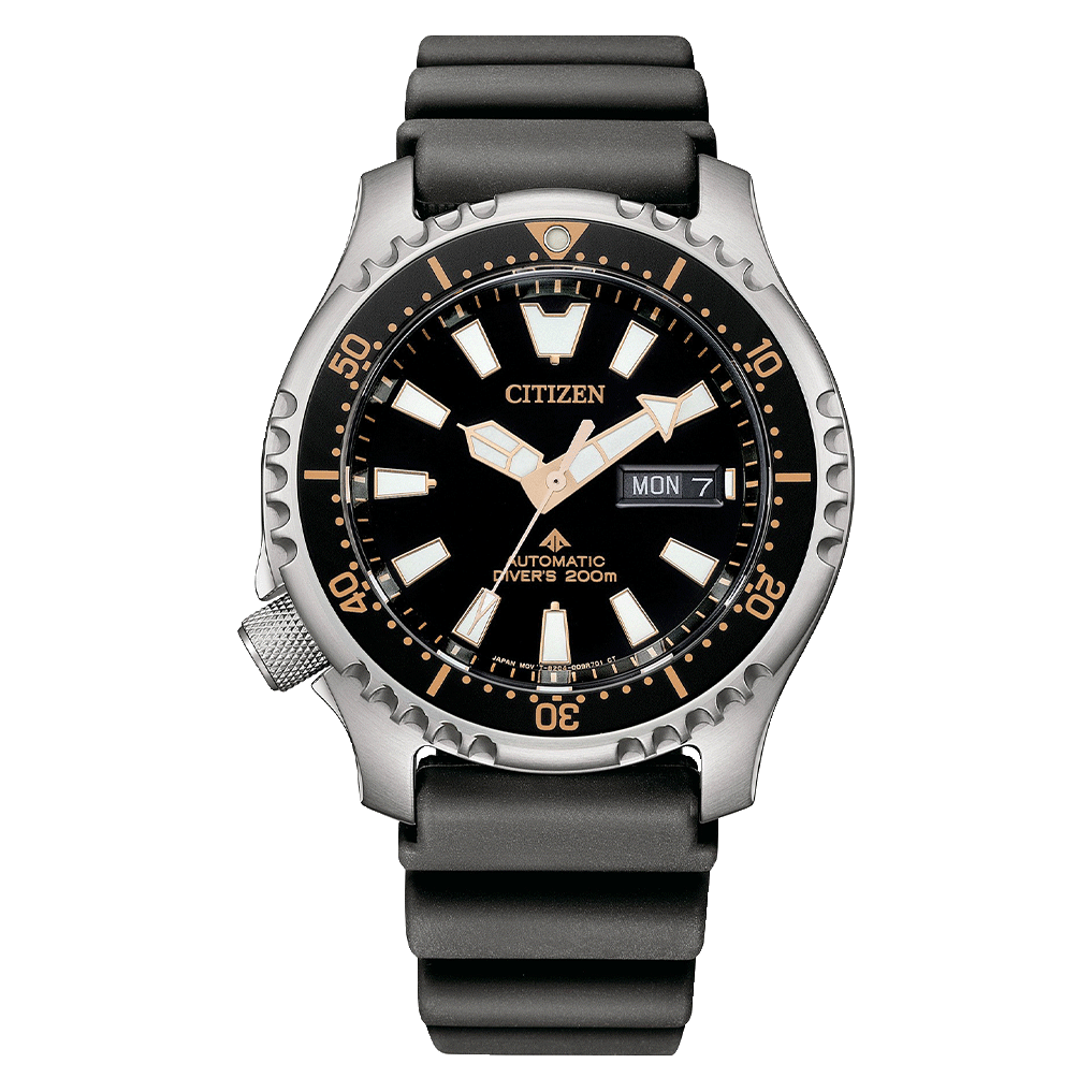 Citizen Promaster Automatic Black Dial St Steel/Polyurethane Men’s Watch - NY0160-66E