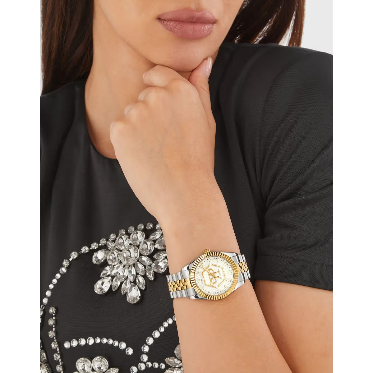 Philipp Plein Date Superlative Silver Dial Analog Women Watch PW2BA0323