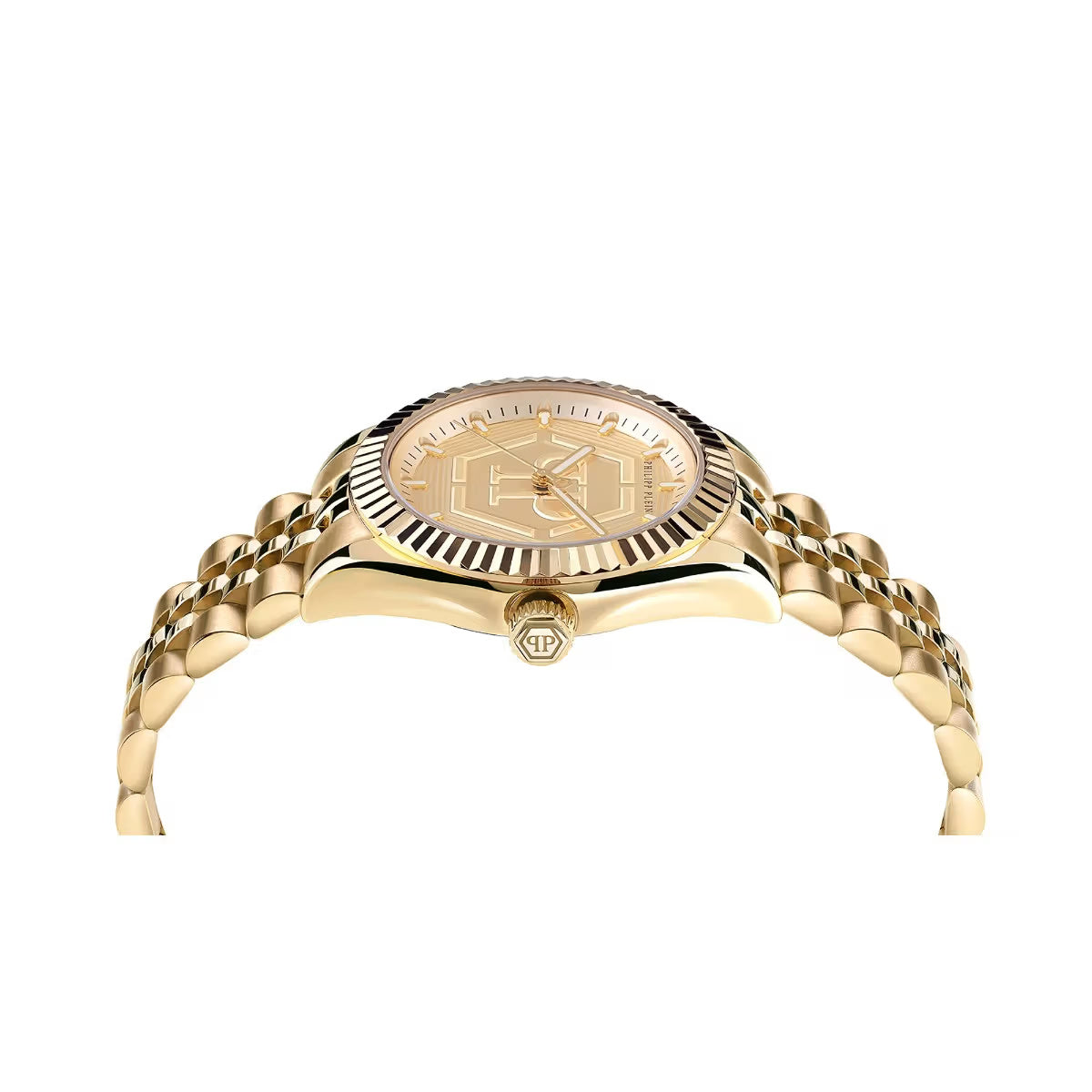 Philipp Plein Date Superlative Gold Dial Analog Women's Watch PW2BA0523