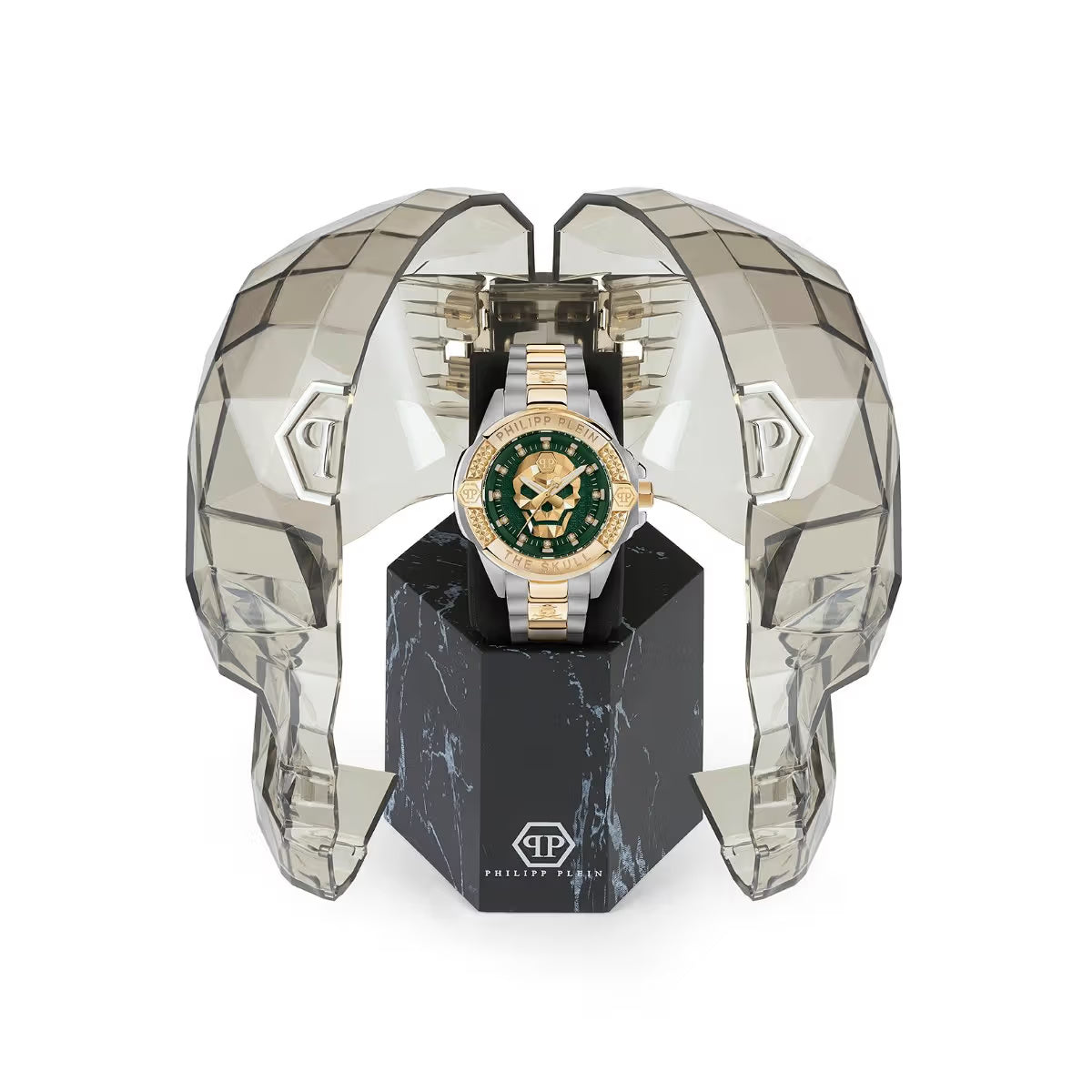 Philipp Plein The Skull Genderless Green Dial Unisex Watch PWNAA0622