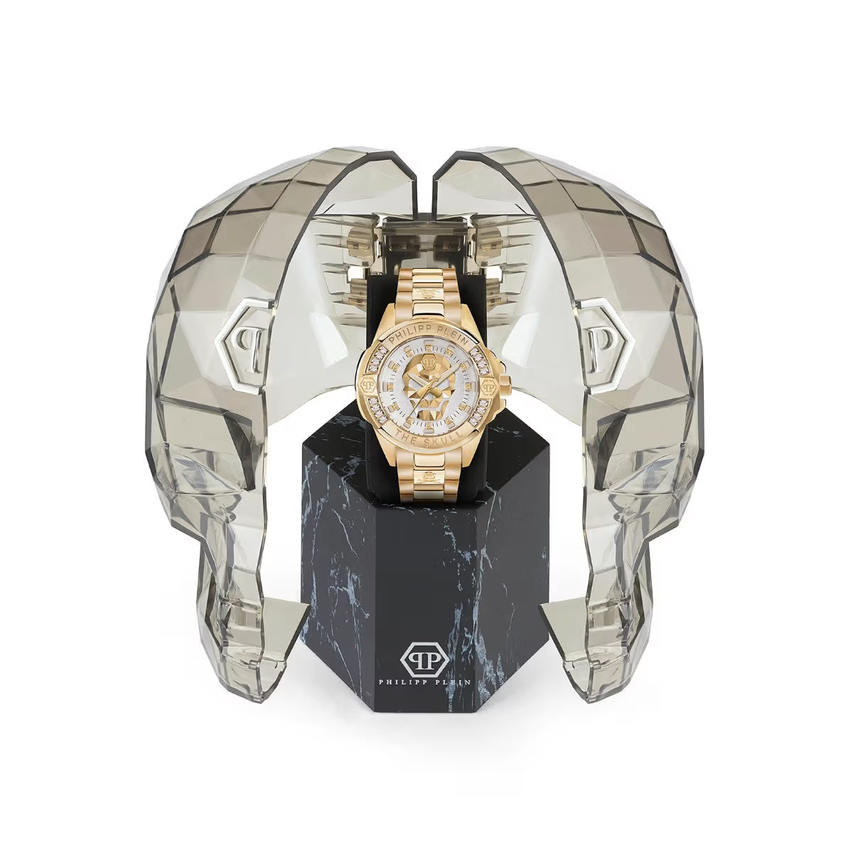 Philipp Plein The Skull Genderless Silver Dial Analog Unisex Watch PWNAA0722
