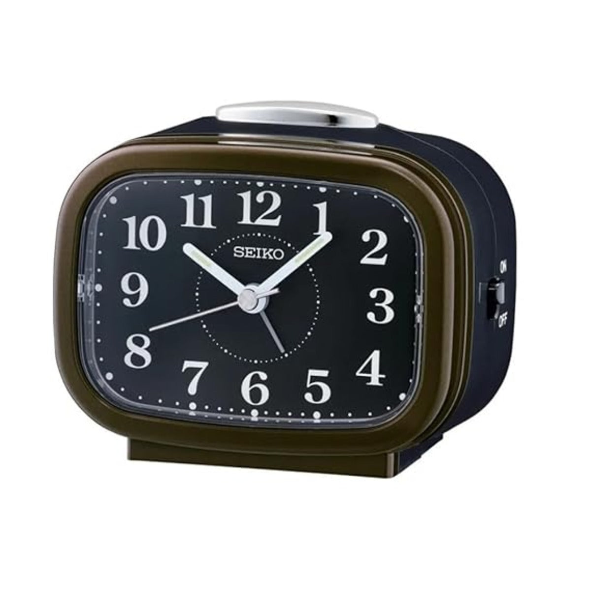 Seiko Table Clock Classic Matt Finish Brown Color Alarm - QHK060BN