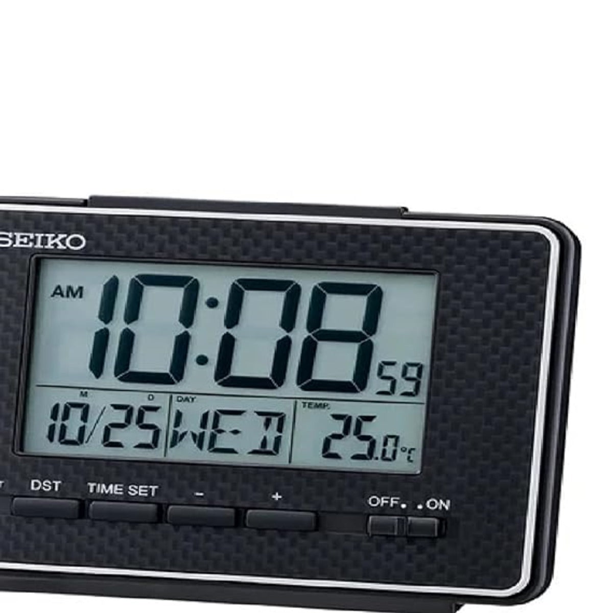 Seiko Table Clock Elegant Rectangular Beep Alarm Digital - QHL096KN