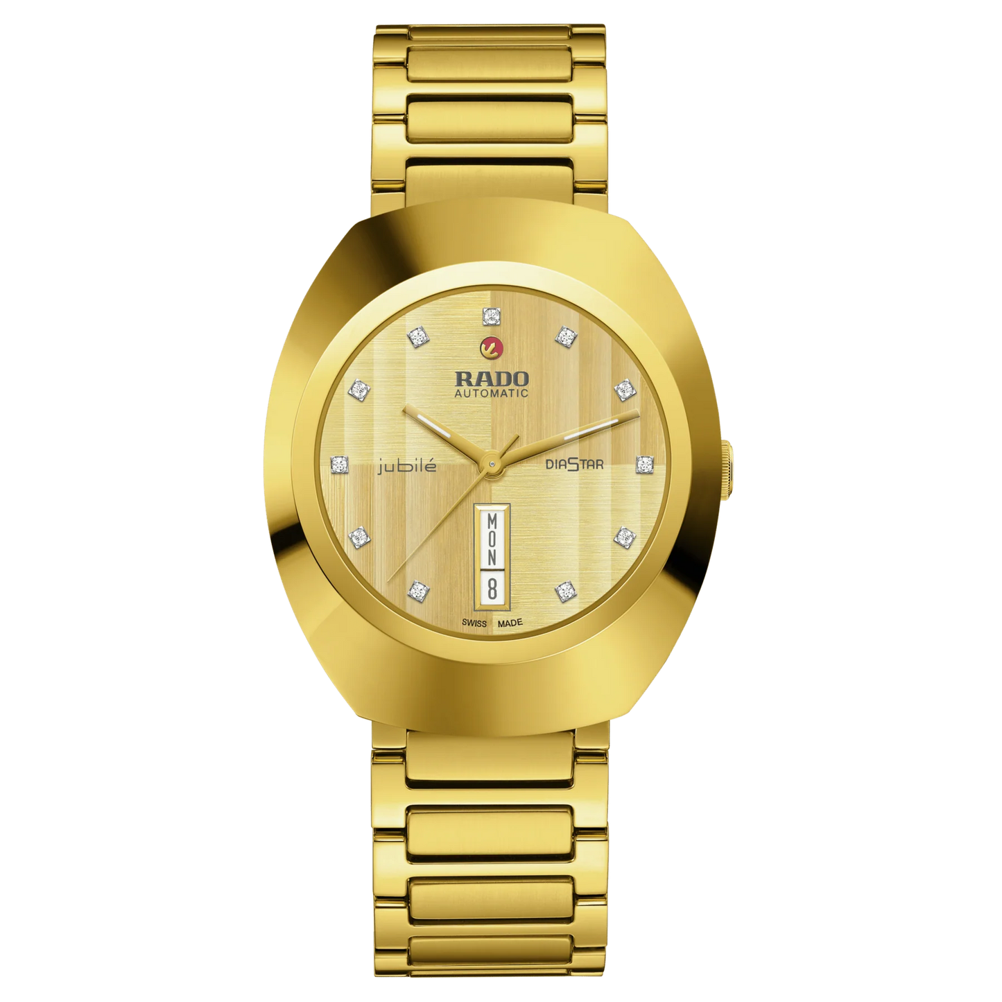 RADO Diastar Original Automatic Diamond Gold Dial Unisex Watch R12161733