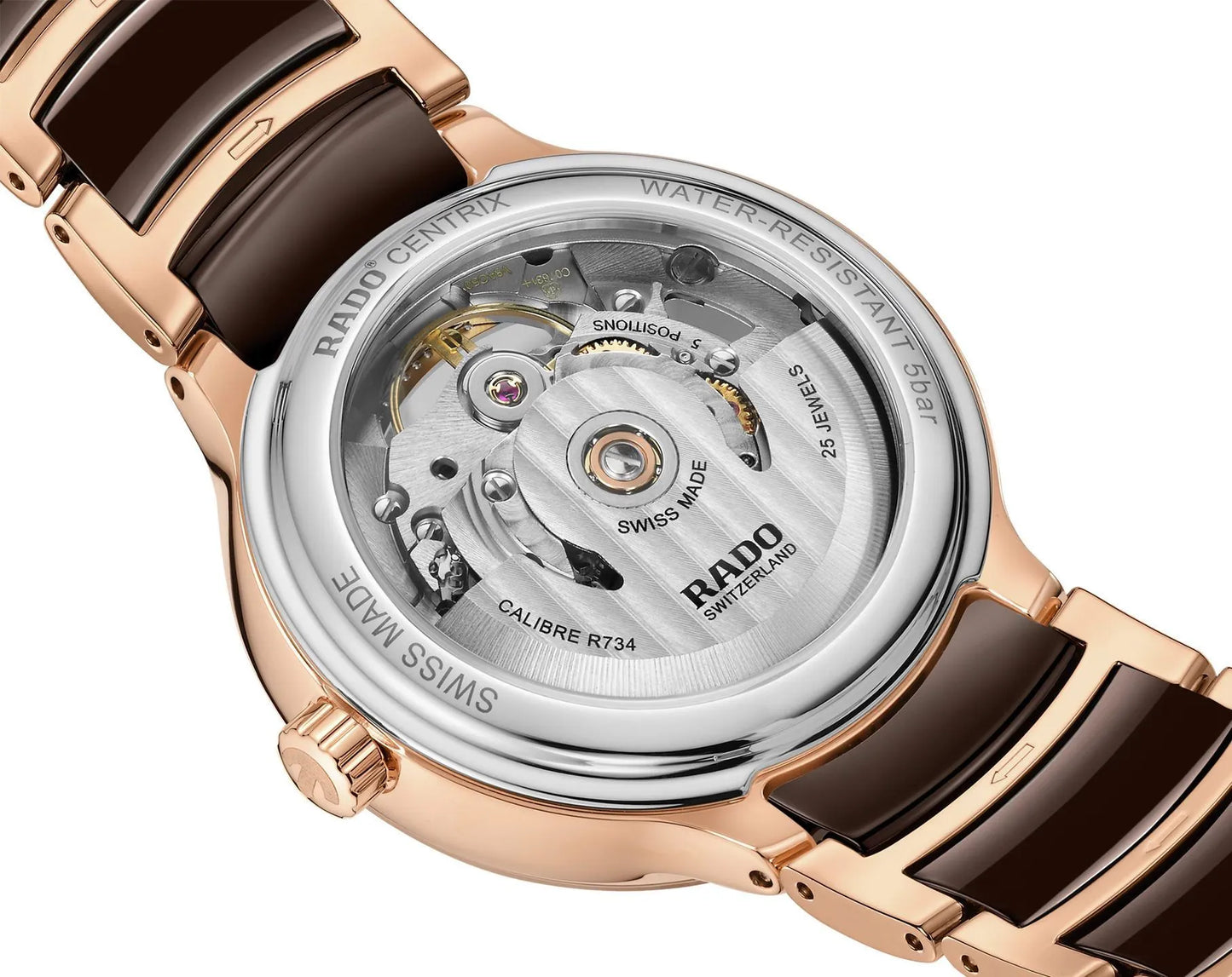 RADO Centrix Automatic Diamonds Open Heart Women Watch R30029902