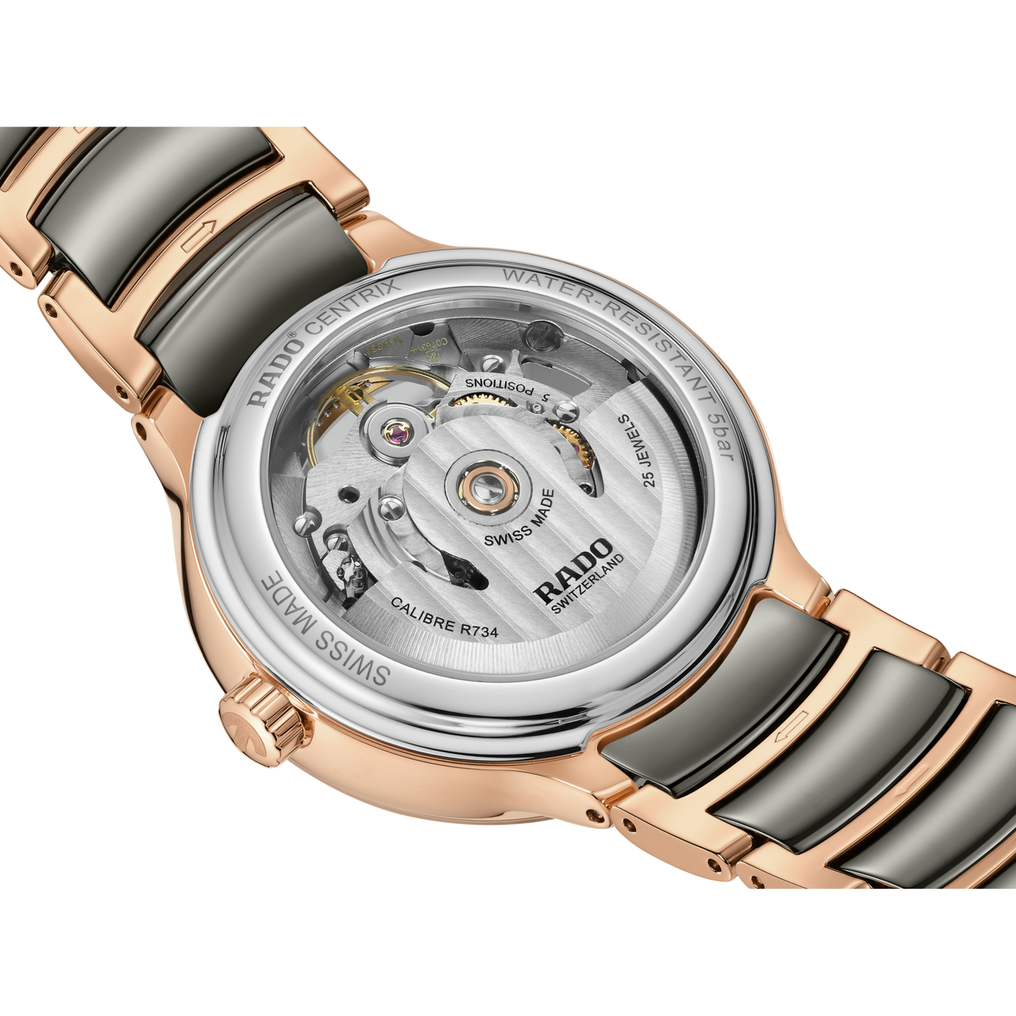 RADO Centrix Automatic Diamonds Open Heart Women Watch R30029912