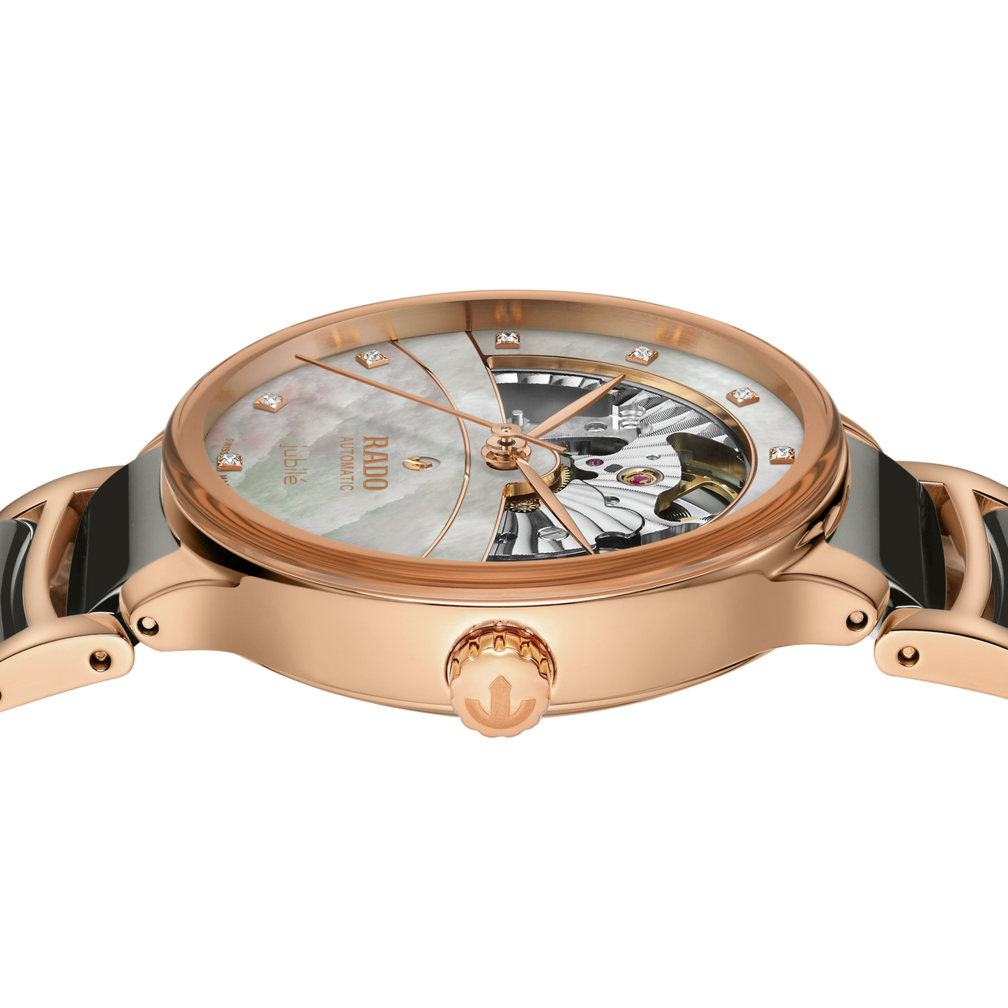 RADO Centrix Automatic Diamonds Open Heart Women Watch R30029912