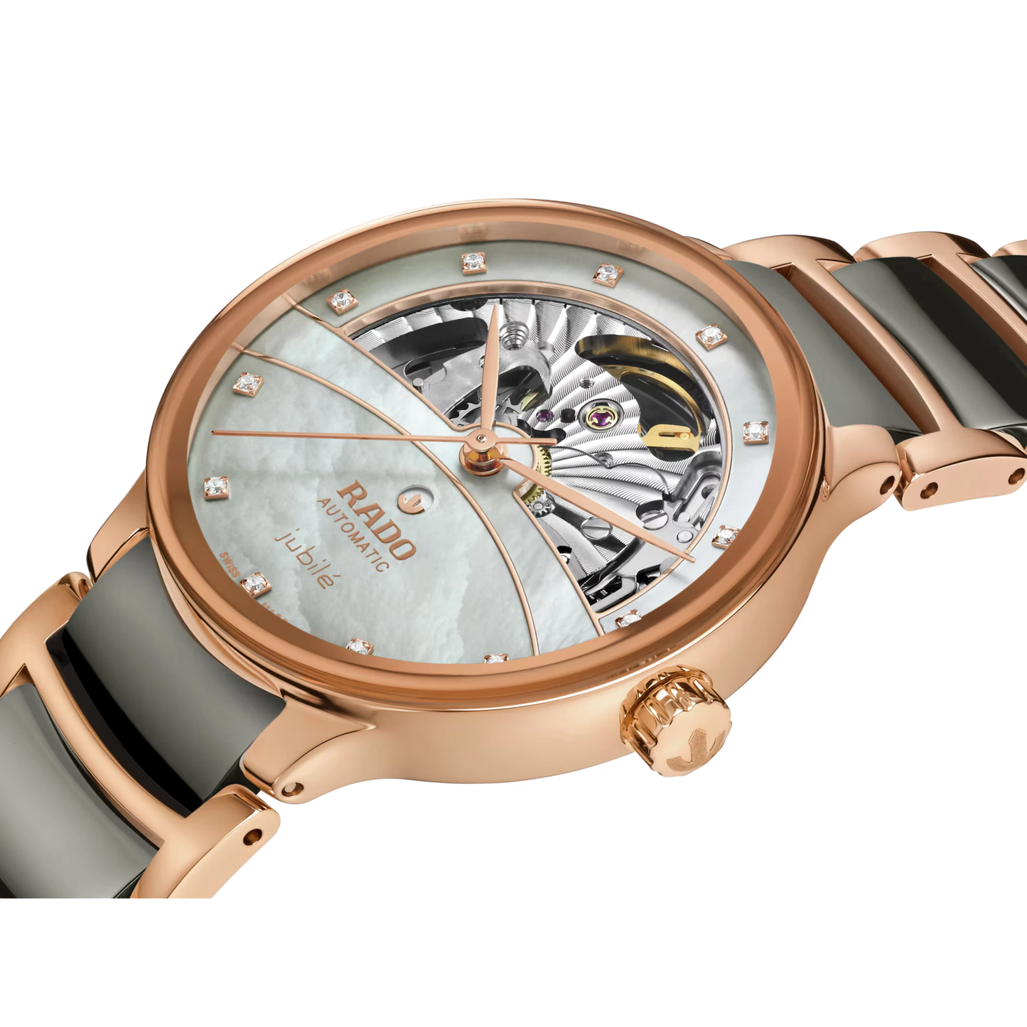 RADO Centrix Automatic Diamonds Open Heart Women Watch R30029912