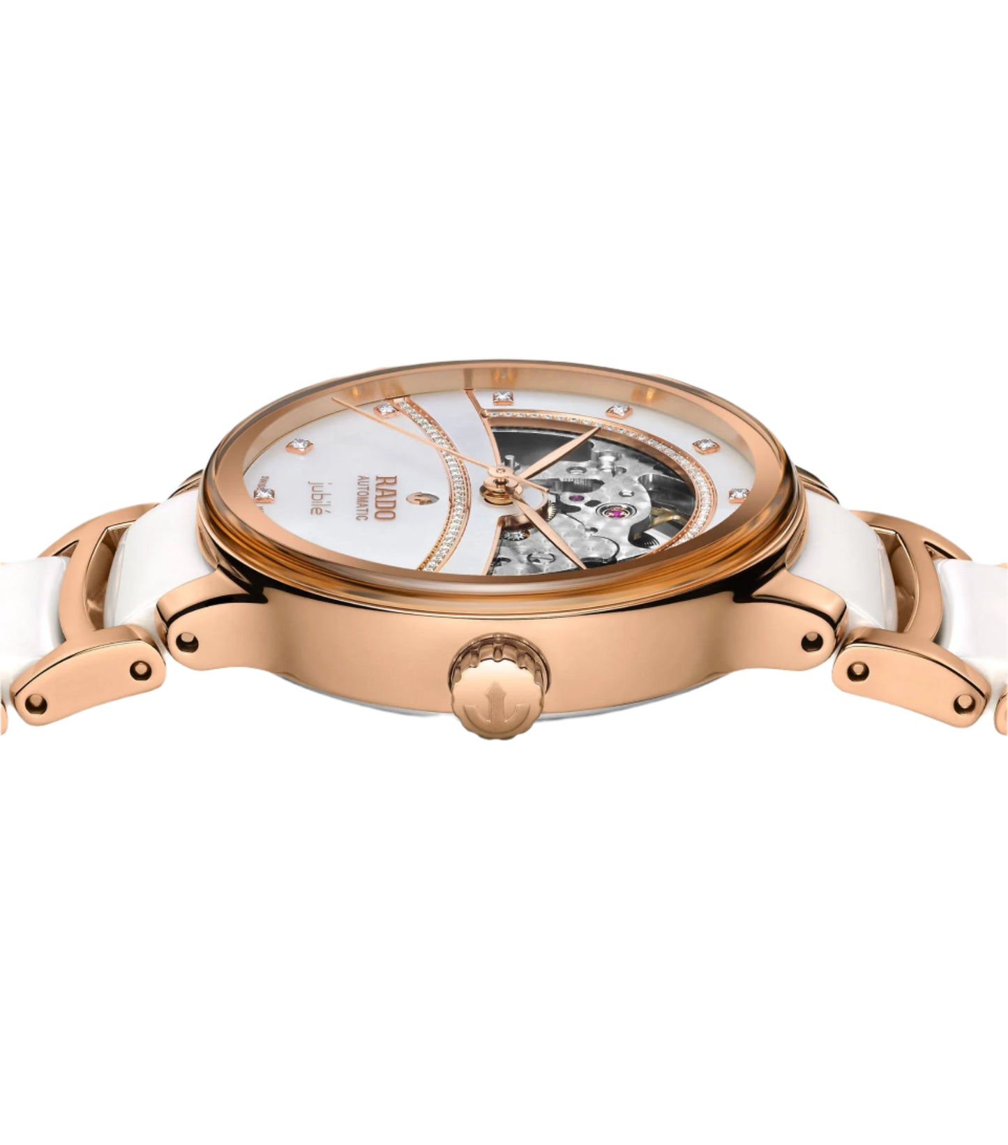 RADO Centrix Automatic Diamonds Open Heart Women Watch R30029922