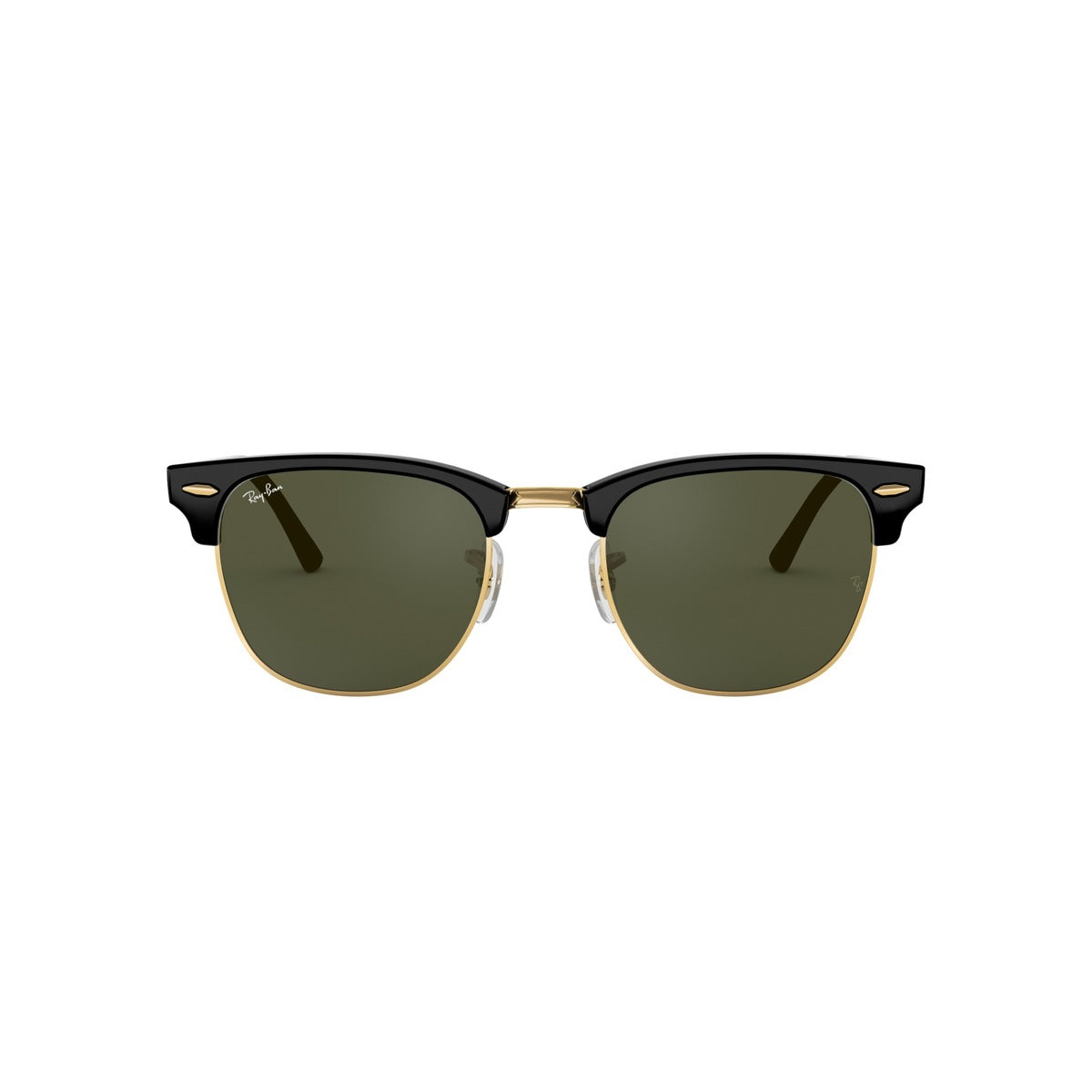 Ray-Ban Clubmaster Classic RB3016 W0365 – Black & Gold Frame, Green G-15 Lens, 51mm
