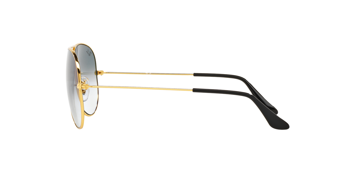 Ray-Ban RB3025 001/3F Aviator Sunglasses – Gold Frame, Gradient Blue Lenses