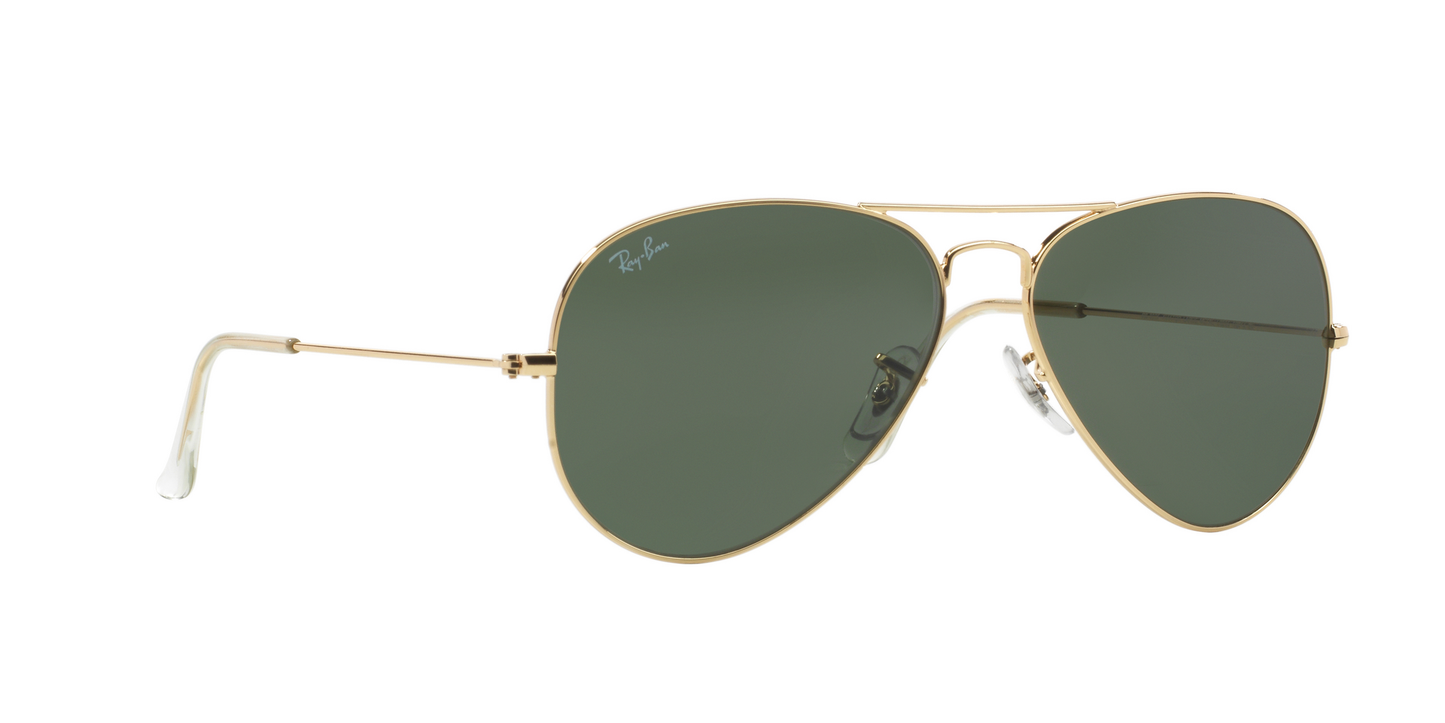 Ray-Ban Aviator Classic Sunglasses RB3025I L0205 58 – Timeless Gold Frame with G-15 Green Lenses
