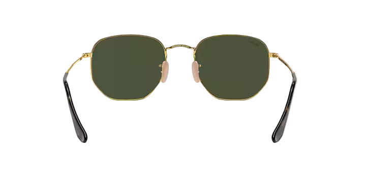 Ray-Ban Gold Hexagonal Flat G-15 Sunglasses RB3548N 51mm