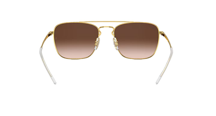 Ray-Ban RB3588 9055/13 55 Men's Designer Square Sunglasses – Gold Frame, 55mm
