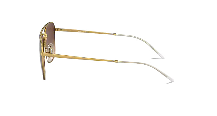 Ray-Ban RB3588 9055/13 55 Men's Designer Square Sunglasses – Gold Frame, 55mm