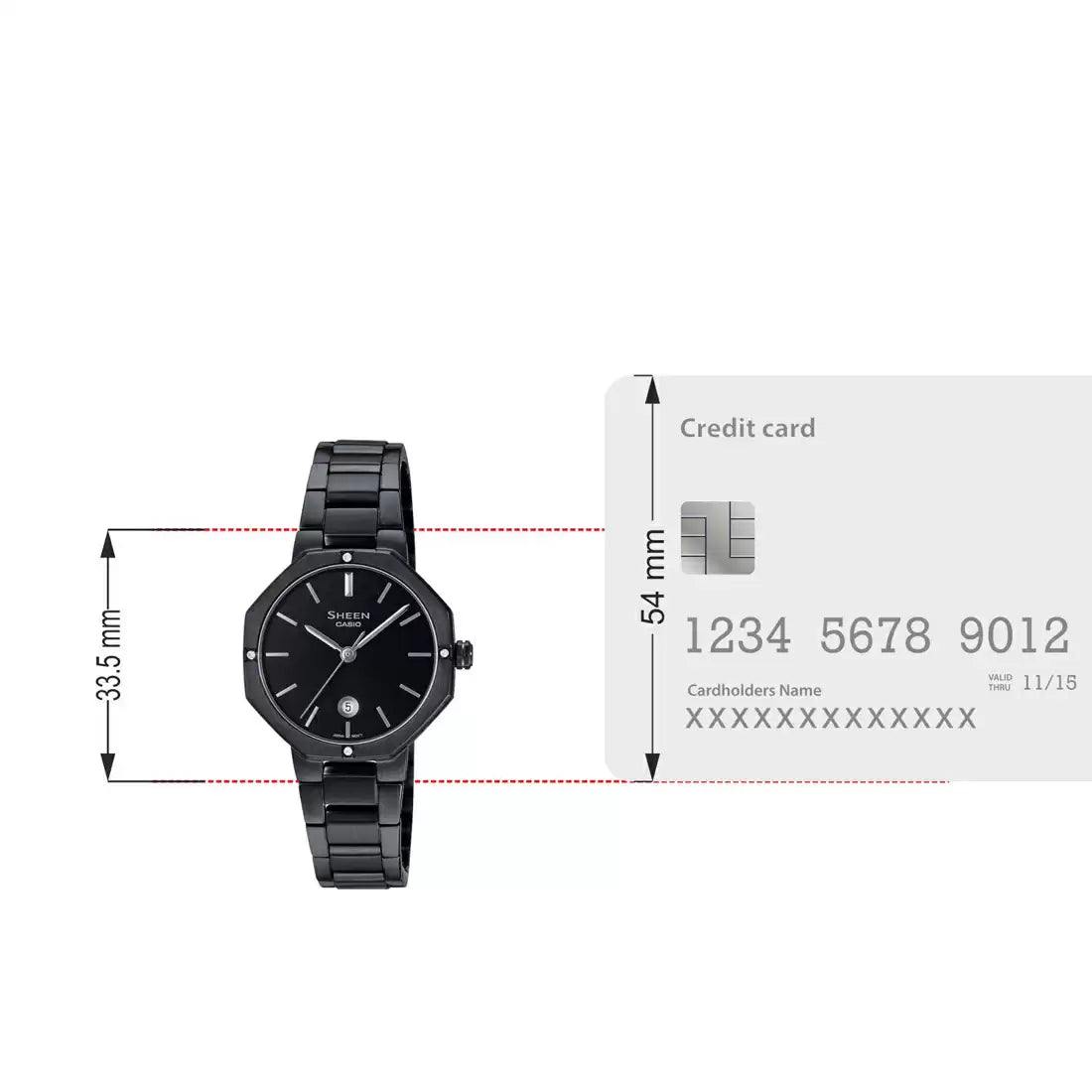 Casio SHEEN SHE-4543BD-1AUDF - SH243 Black Sapphire Line - Women's Watch