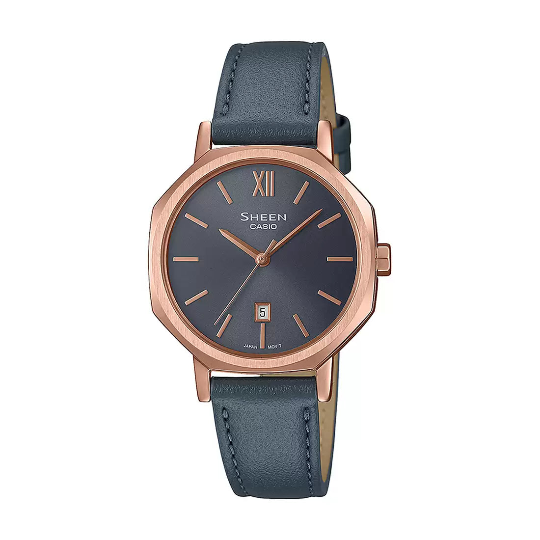Casio SHEEN SHE-4554PGL-8AUDF - SH291 Leather Band Women's Watch