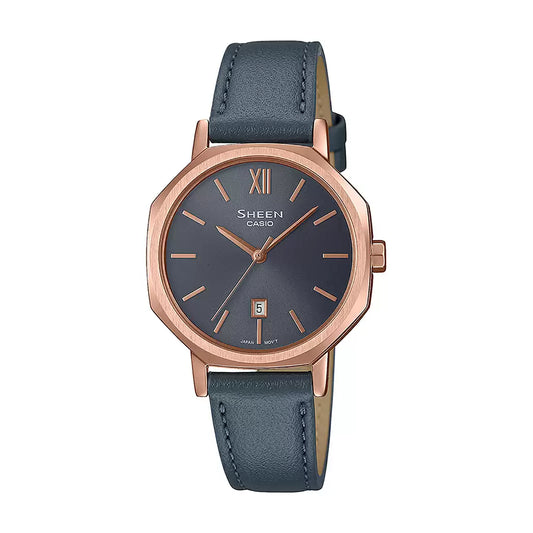 Casio SHEEN SHE-4554PGL-8AUDF - SH291 Leather Band Women's Watch