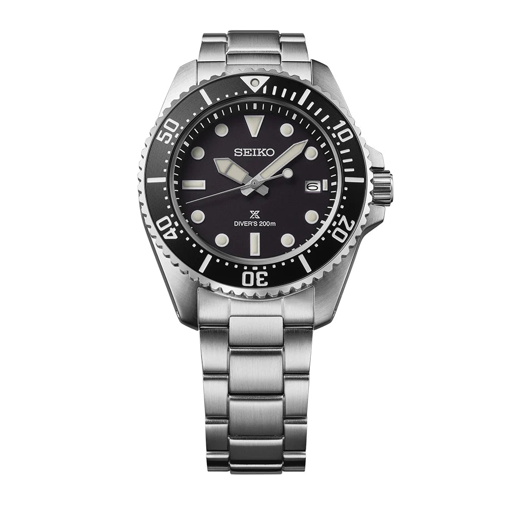 Seiko Prospex Solar Diver’s Black Dial Men's Watch - SNE597P1