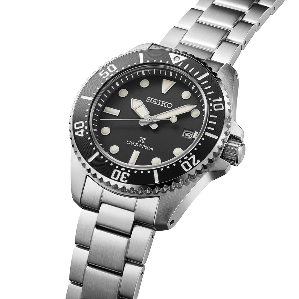 Seiko Prospex Solar Diver’s Black Dial Men's Watch - SNE597P1
