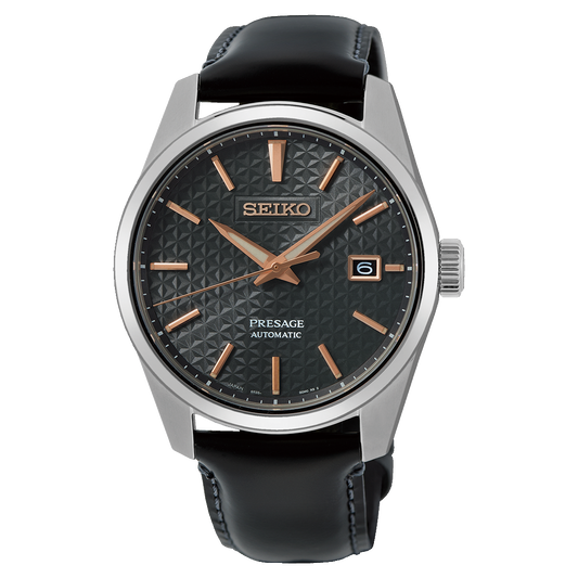 Presage Sharp Edged Series Grey Dial Men's Watch - SPB231J1