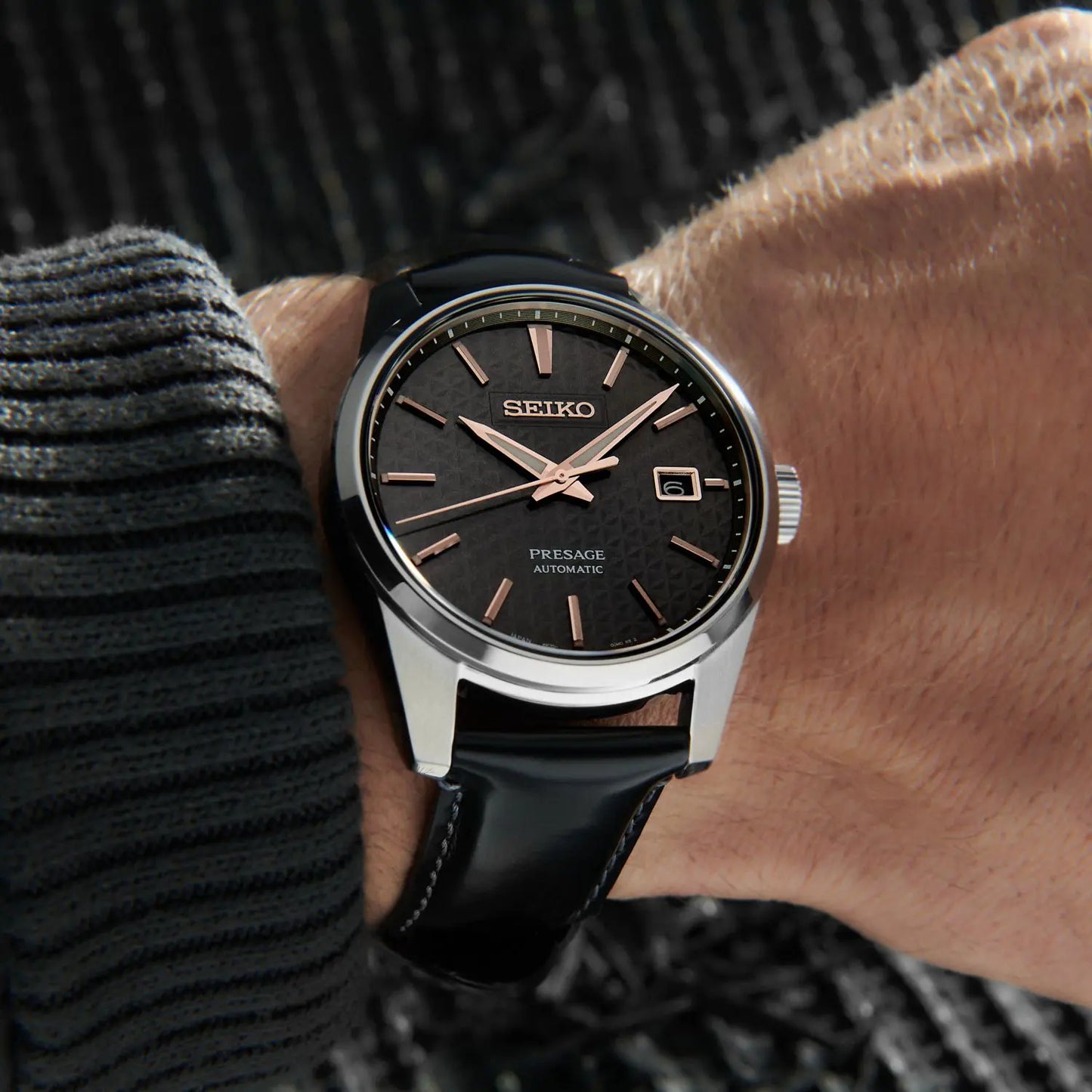 Presage Sharp Edged Series Grey Dial Men's Watch - SPB231J1
