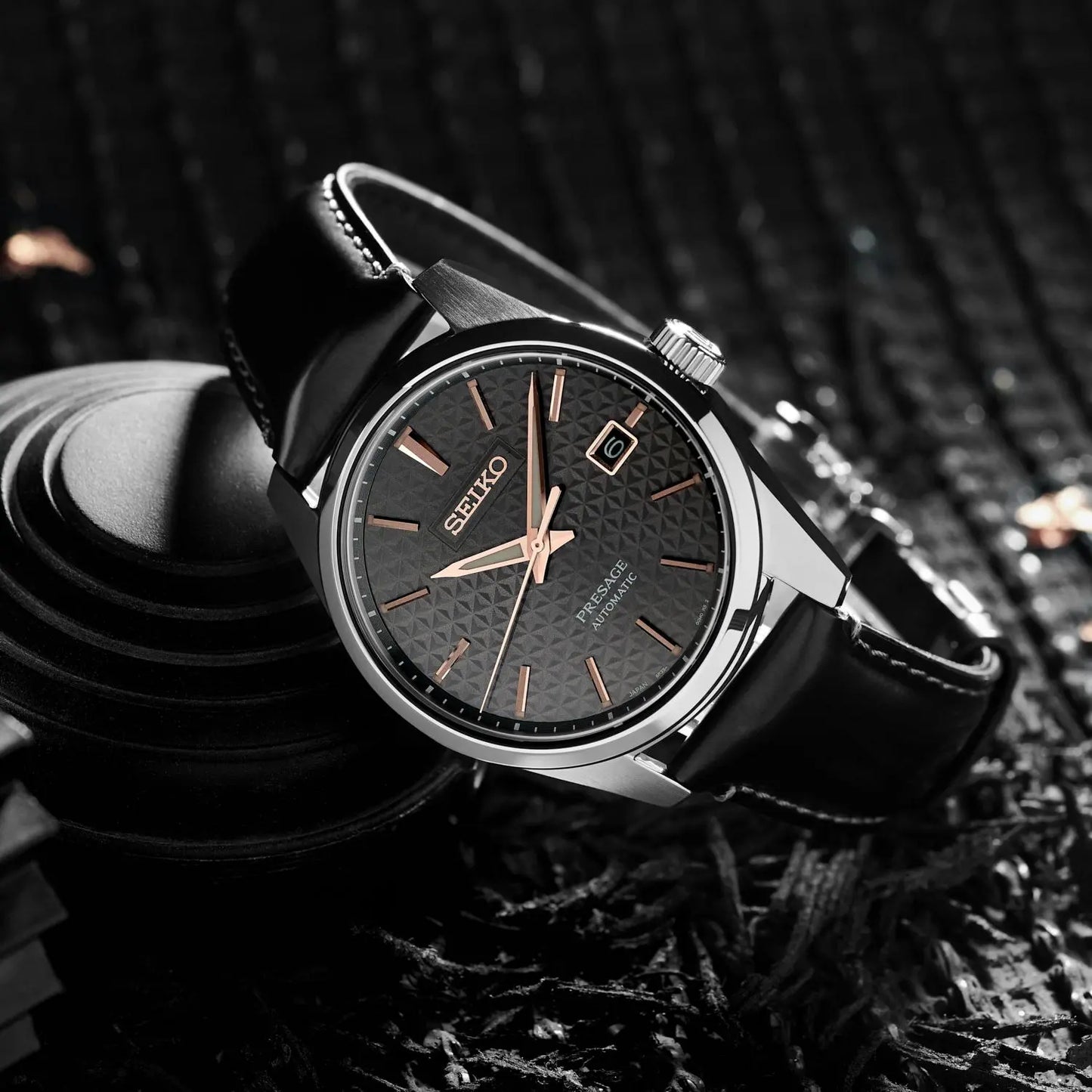 Presage Sharp Edged Series Grey Dial Men's Watch - SPB231J1