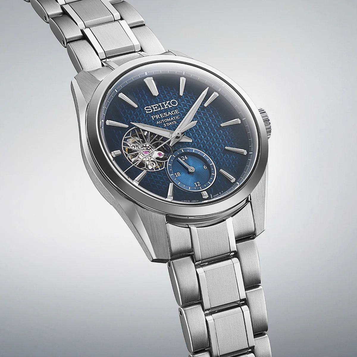 Presage Sharp Edged Asanoha Automatic Blue Dial Men's Watch - SPB417J1