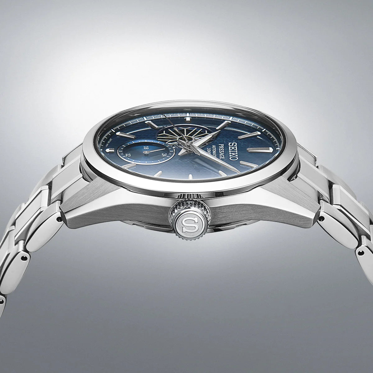 Presage Sharp Edged Asanoha Automatic Blue Dial Men's Watch - SPB417J1