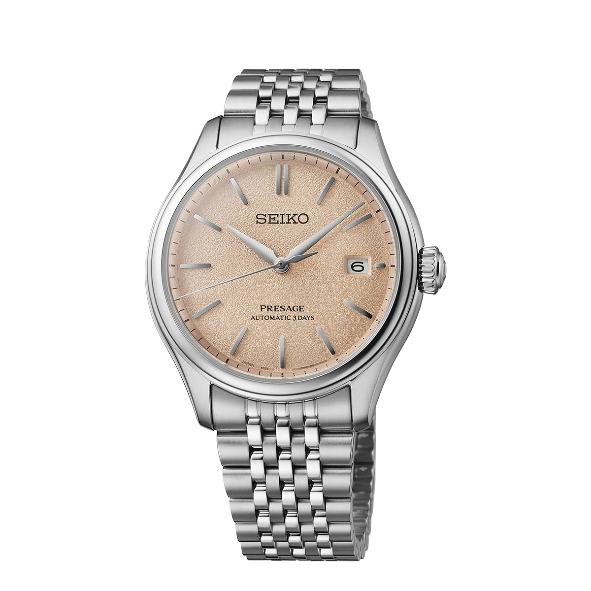 Presage Classic Series ‘Araigaki’ Pale Persimmon Dial Men's Watch- SPB467J1