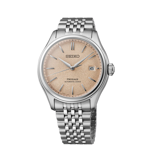 Presage Classic Series ‘Araigaki’ Pale Persimmon Dial Men's Watch- SPB467J1