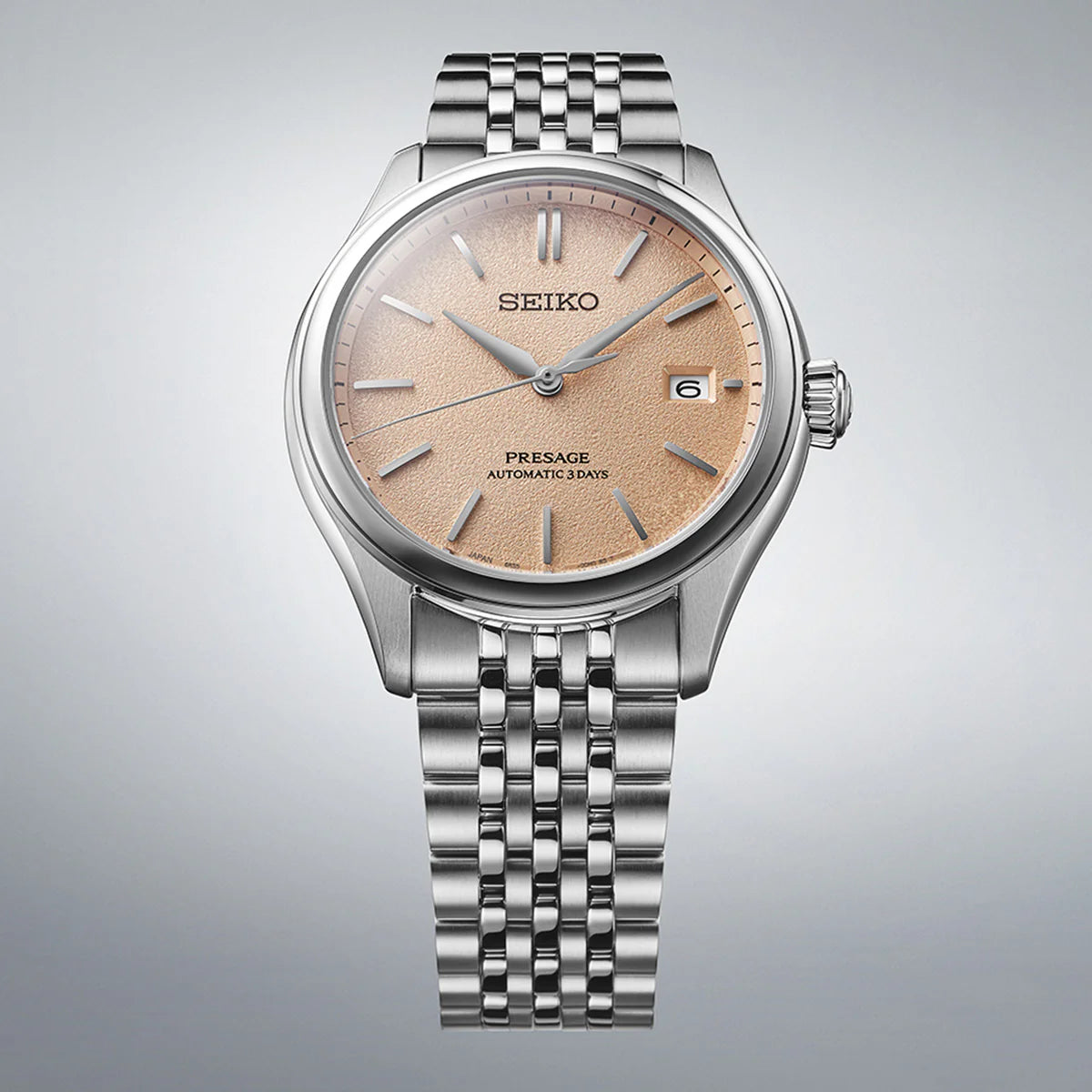 Presage Classic Series ‘Araigaki’ Pale Persimmon Dial Men's Watch- SPB467J1