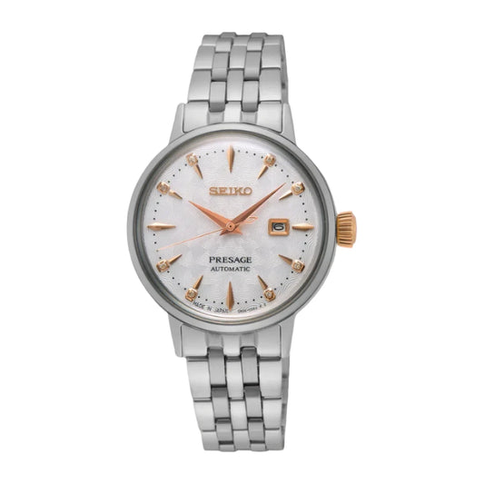 Presage Cocktail Time ‘Clover Club’ Diamond Twist Women's Watch - SRE009J1