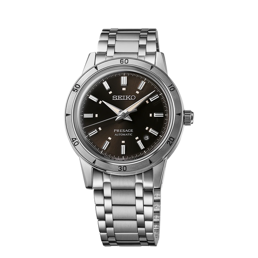 Presage Style 60s ‘Elegant Yet Rugged’ Brown Dial Men's Watch - SRPL09J1