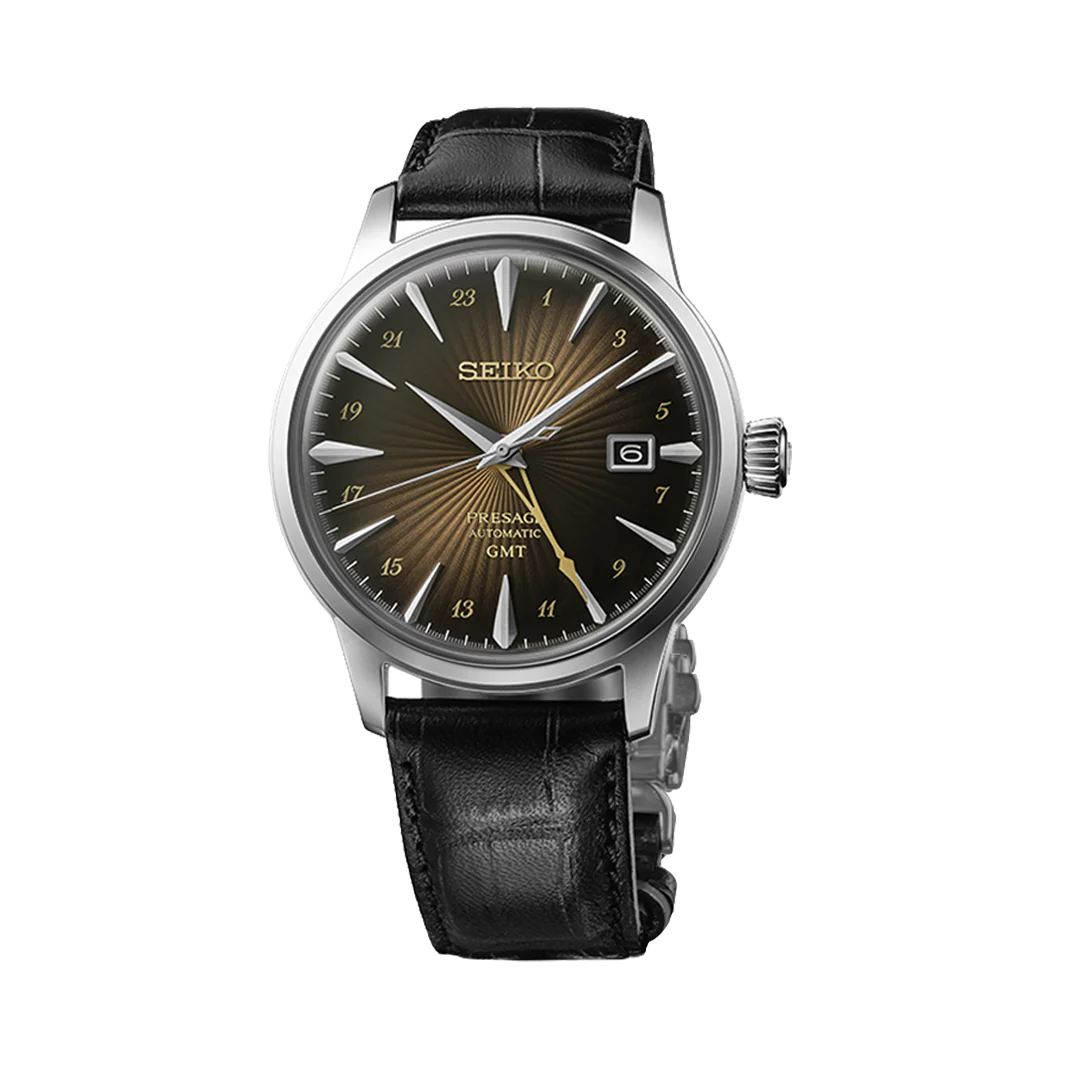 Presage ‘Rusty Nail’ Cocktail Time GMT Men's Watch - SSK039J1