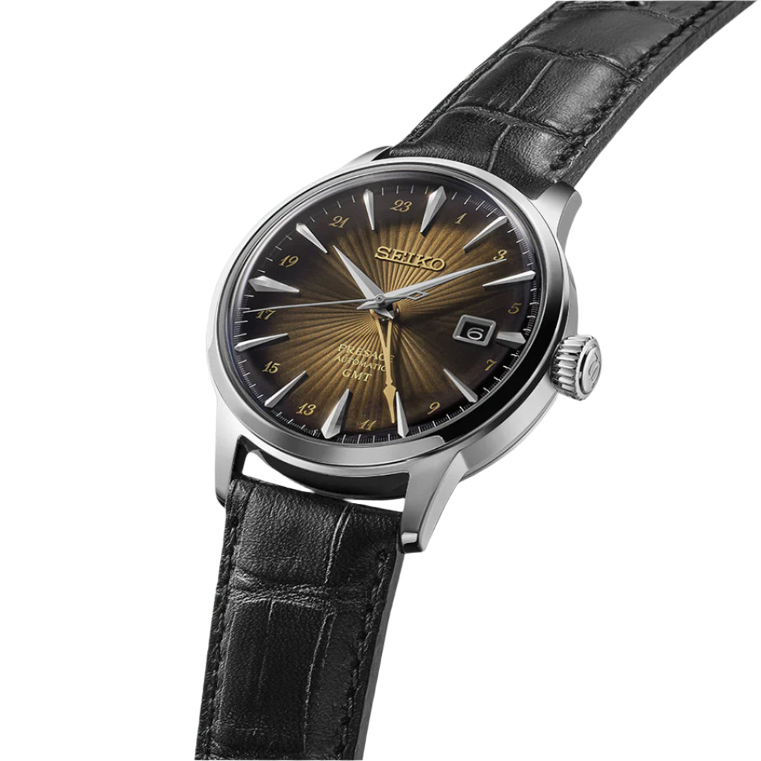 Presage ‘Rusty Nail’ Cocktail Time GMT Men's Watch - SSK039J1