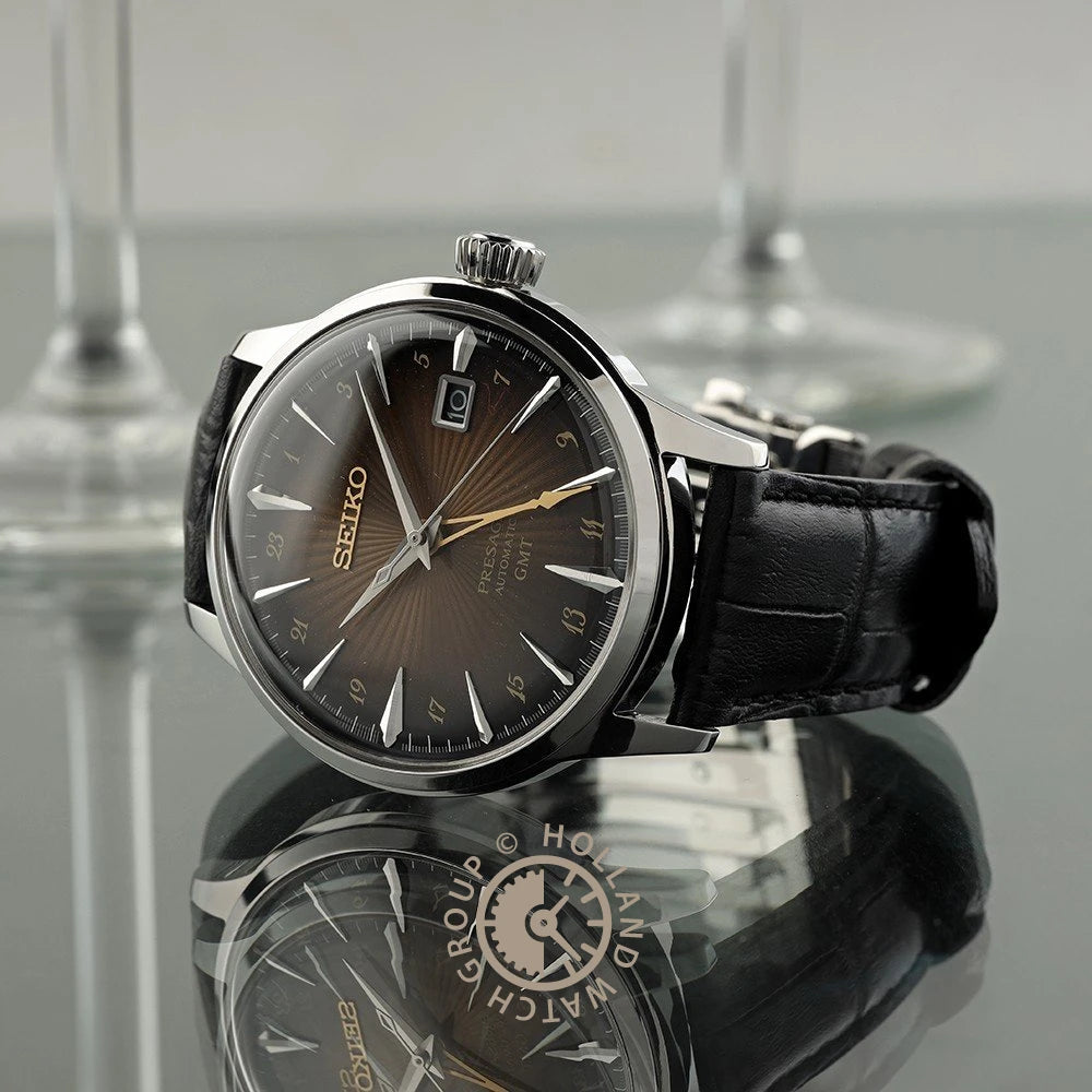 Presage ‘Rusty Nail’ Cocktail Time GMT Men's Watch - SSK039J1