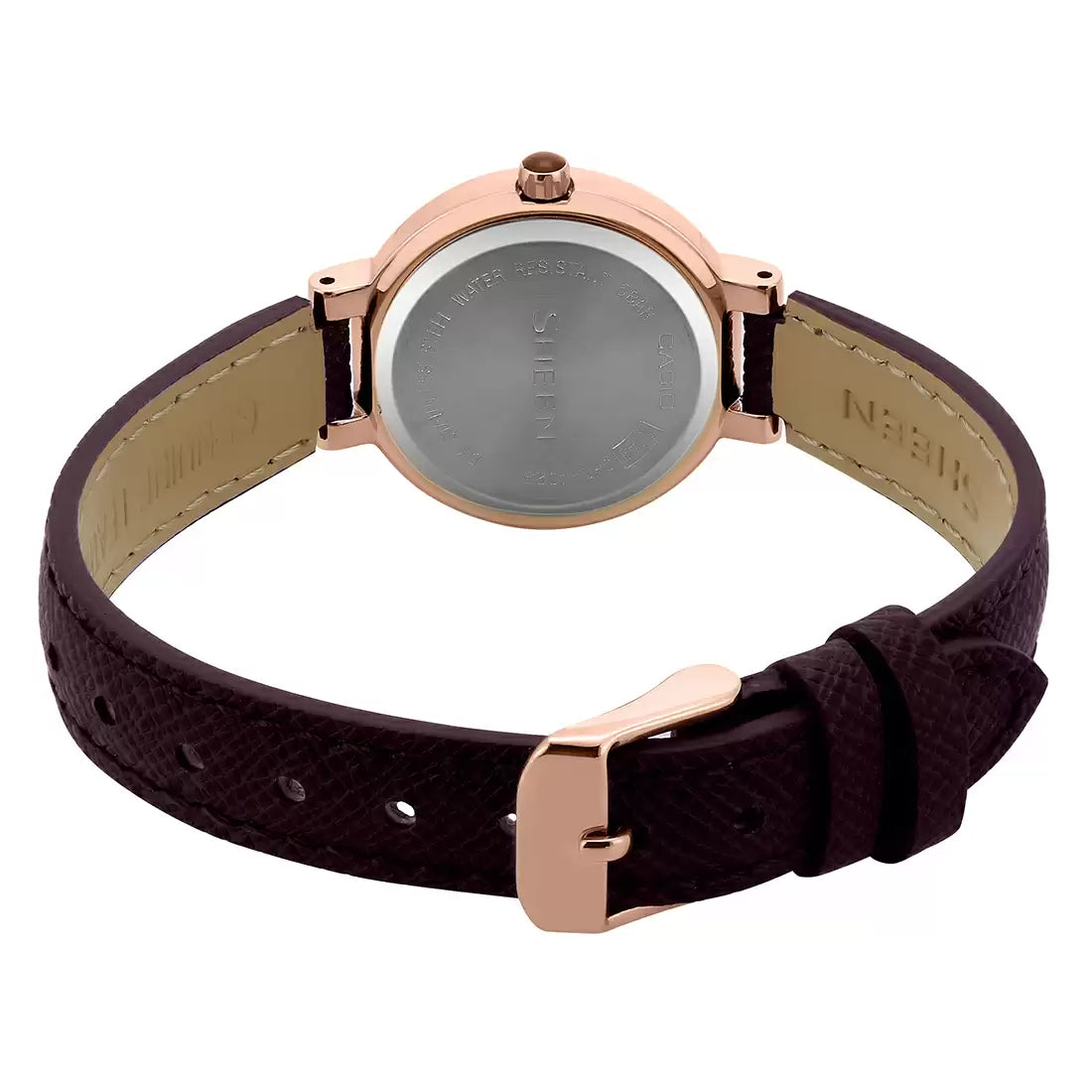 Casio SHEEN SHE-4029PGL-5AUDF - SX214 Black Leather - Women's Watch