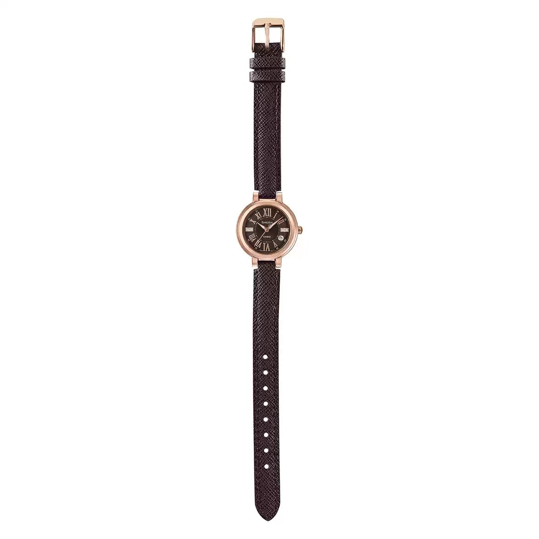 Casio SHEEN SHE-4029PGL-5AUDF - SX214 Black Leather - Women's Watch