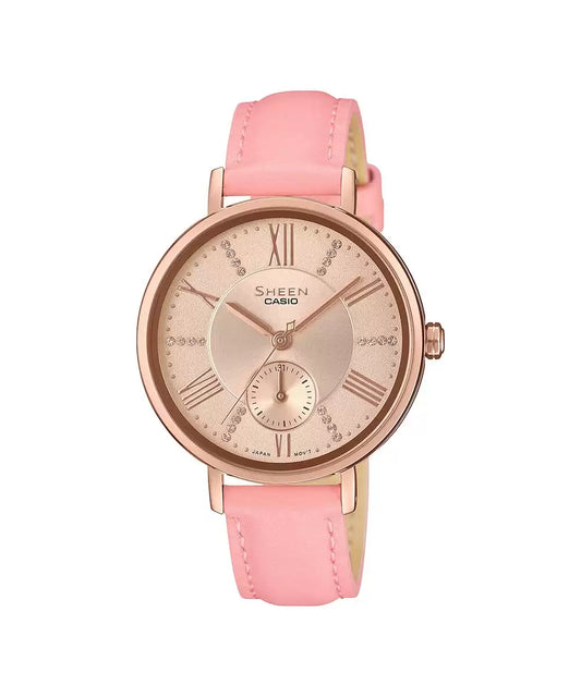 Casio SHEEN SHE-3066PGL-4AUDF - SX239 Pink Gold IP - Women's Watch