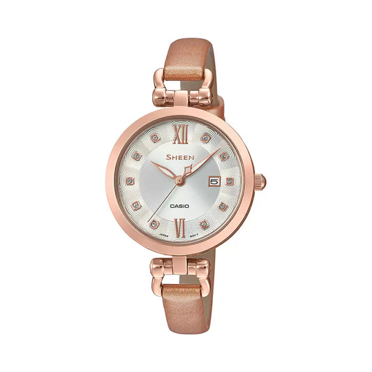 Casio SHEEN SHE-4055PGL-7BUDF - SX259 Pink Gold IP - Women's Watch