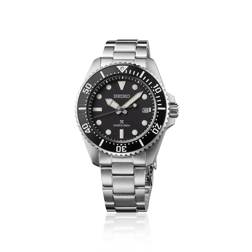 Seiko Prospex Solar Diver’s Black Dial Men's Watch - SNE597P1