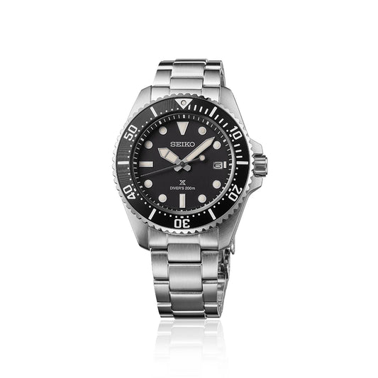 Seiko Prospex Solar Diver’s Black Dial Men's Watch - SNE597P1