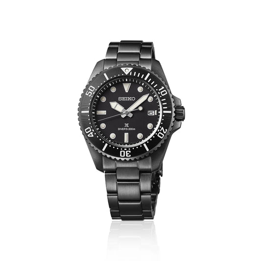 Seiko Prospex Solar Diver’s Black Men's Watch - SNE599P1