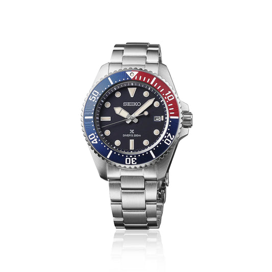 Seiko Prospex Solar Diver’s in Blue-Red-Blue Men's Watch - SNE595P1