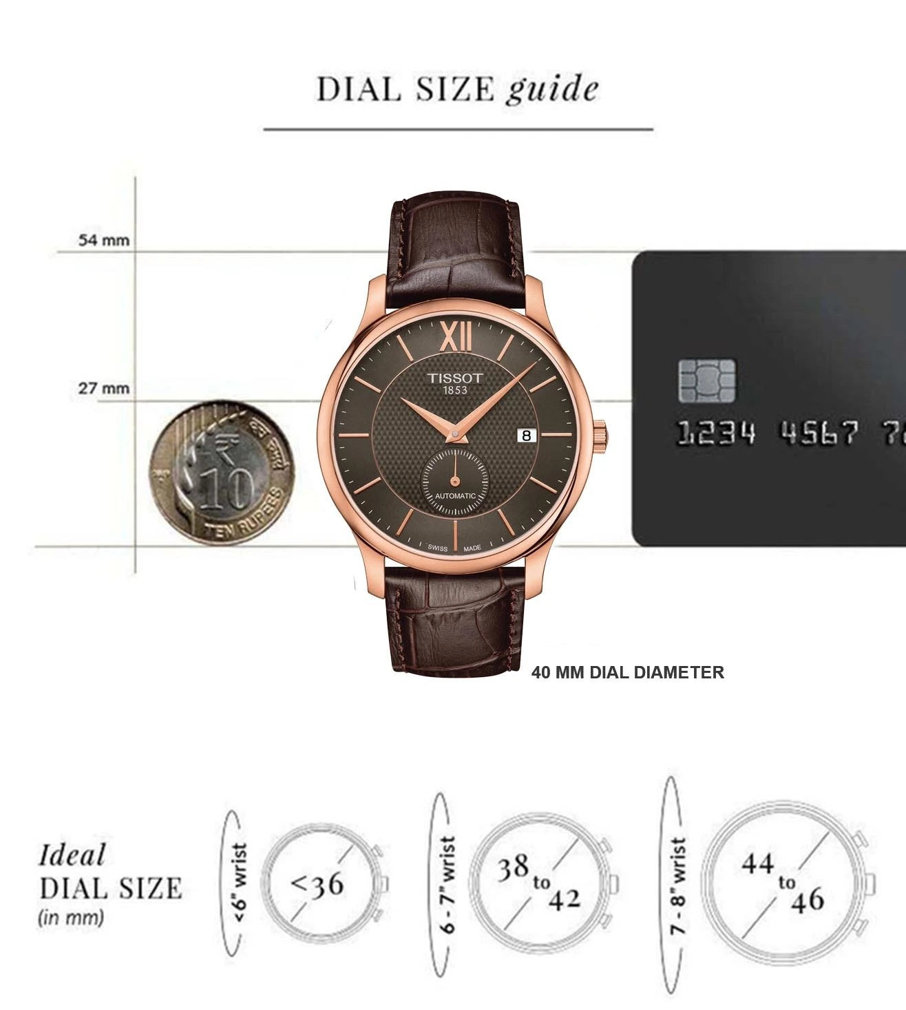 T0634283606800 | TISSOT T-Classic Tradition Automatic Small Second Watch for Men