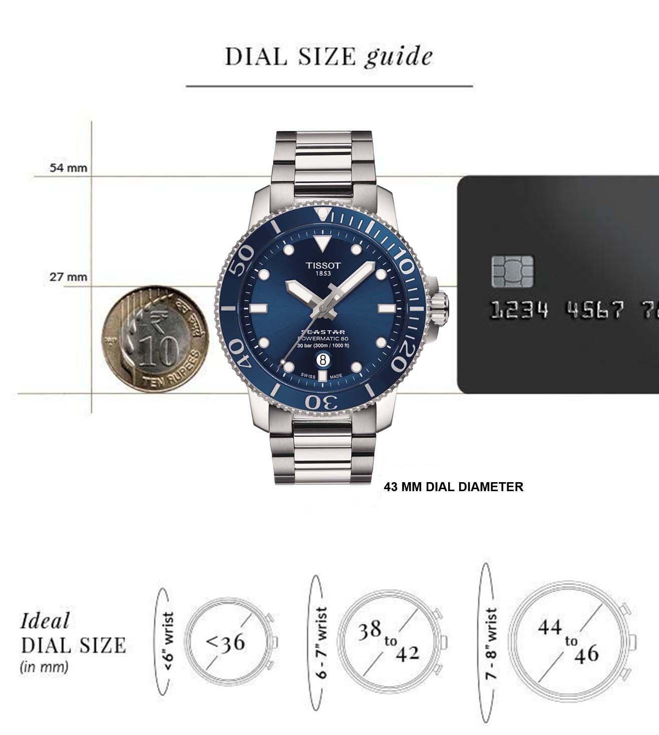 T1204071104103 | TISSOT T-Sport Seastar 1000 Powermatic 80 Watch for Men