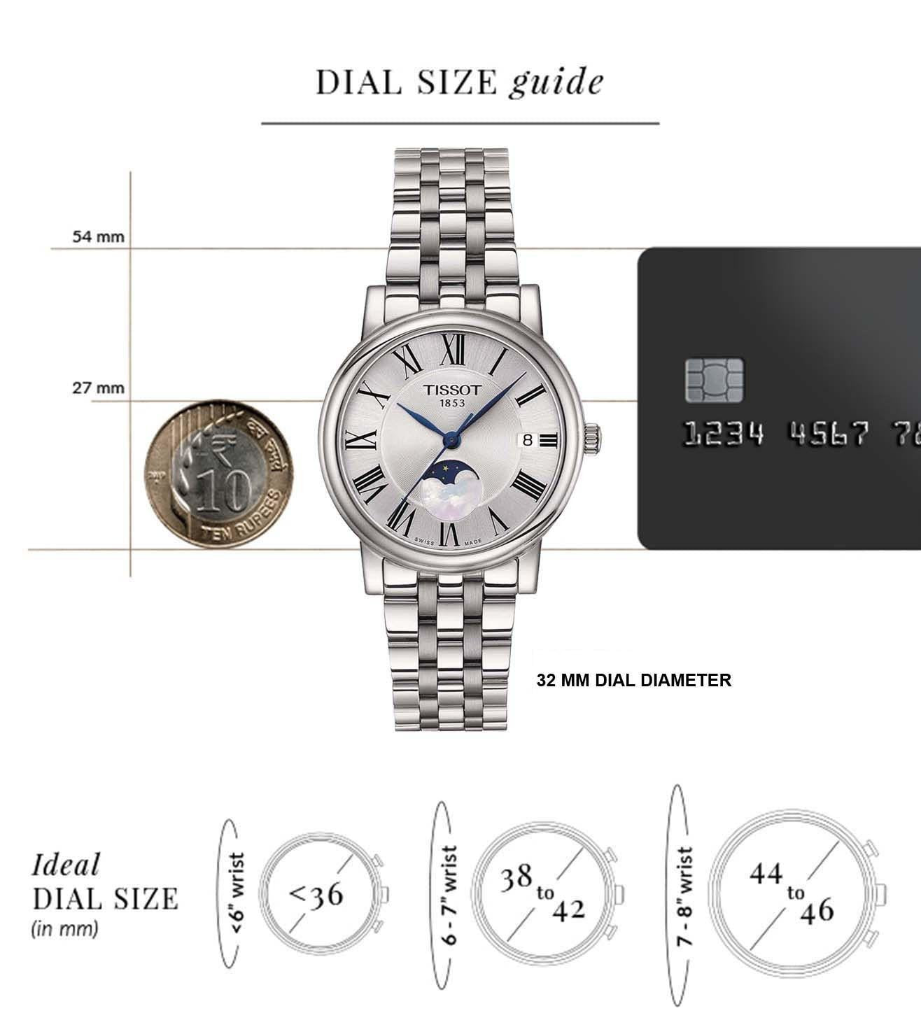 T1222231103300 | TISSOT T-Classic Carson Premium Lady Moonphase Watch for Women