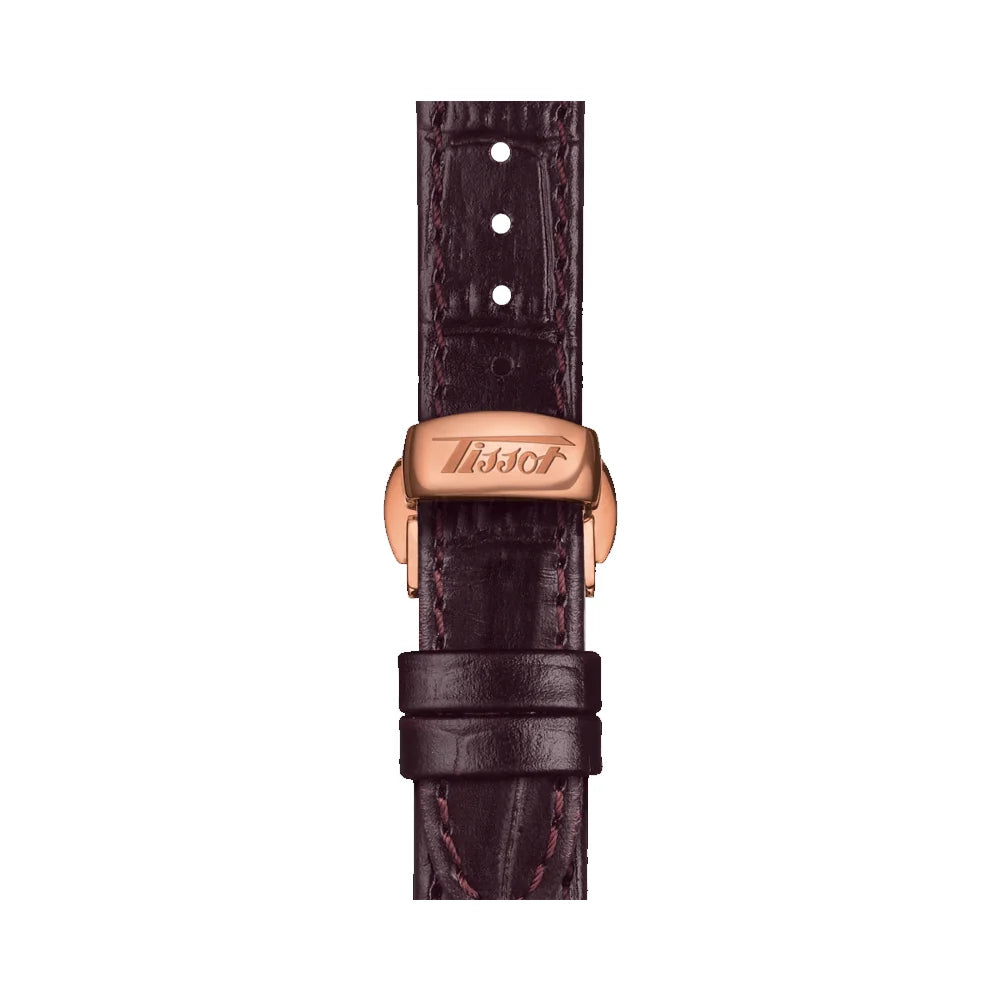 Tissot Quartz White Dial Leather Strap Analog Women's Watch T1285093603200